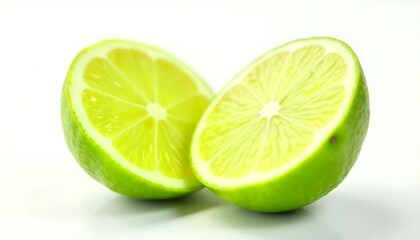 lime citrus fruit isolated on white background