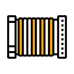 Four Orange Lines on Black Background Illustration Graphic