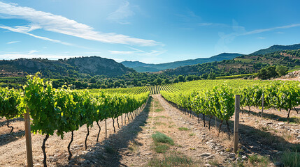 Naklejka premium vineyard in tuscany italy