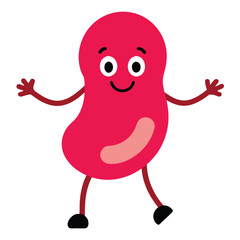 funny red heart cartoon