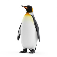 King penguin antarctic bird wildlife animal image isolated on white background