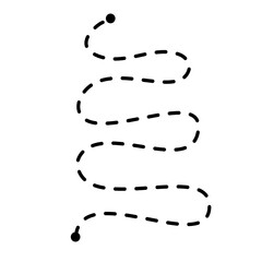 Route map dashed line silhouette