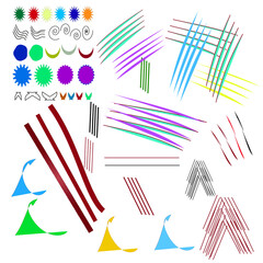 Collection of Various Geometric and Abstract Shapes Created in Adobe Illustrator