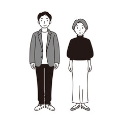 ミドル世代のビジネスパーソン男女