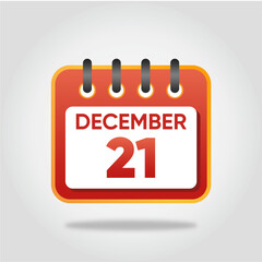 December 21 Calendar Illustration