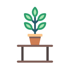 Potted Plant on Stand in Minimalist Style Design