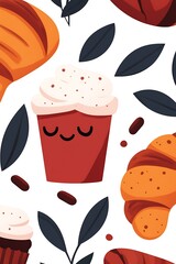 Cute pastries pattern