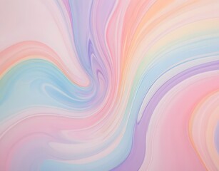 Fototapeta premium Abstract Pastel Swirl Background - Soft Gradient Marble Texture in Pink, Blue, Lavender, and Peach Tones