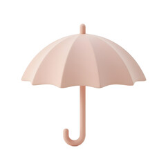 Pink Umbrella Illustration Isolated Against White Background Protection Design