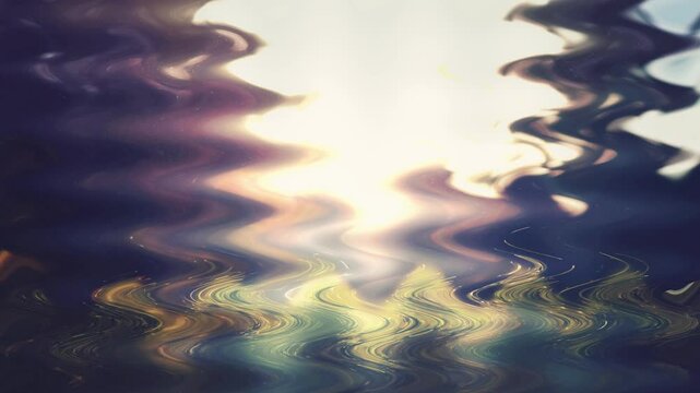 Slow motion light and dark water puddle wavy abstract composition.