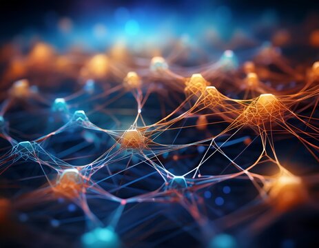 Network of interconnected shapes inspired by the structure of spider silk
