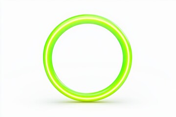 Bright, glowing green circle frame