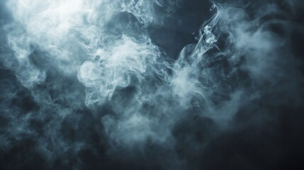 Ethereal Smoke: A Moody Blue Abstract Study