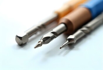 screwdriver bits isolated on a white background
