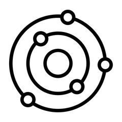 Isotope Vector Line Icon Design