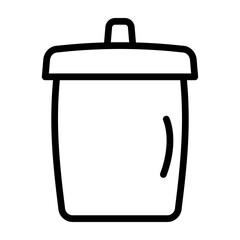 Crucible Vector Line Icon Design