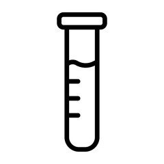 Test Tubes Vector Line Icon Design