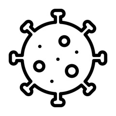 Virus Vector Line Icon Design