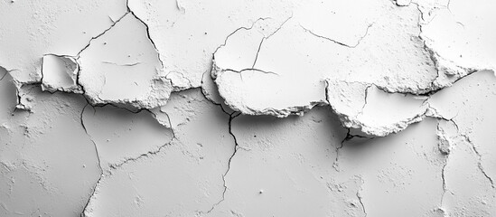 Cracked white powder texture.