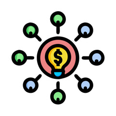 Money making idea concept, financial innovative concept illustration