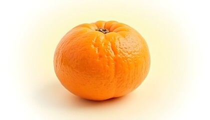 Ripe mandarin isolated on white background