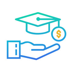 Funding Education: Hand Holding Graduation Cap with Dollar