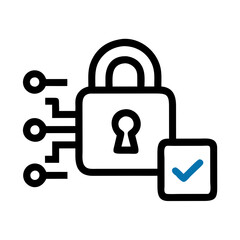 Simple Blue Check Mark Icon on Dark Background