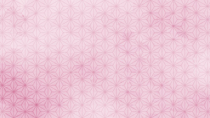 和の背景　ピンク色の麻の葉文様パターン