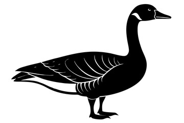 goose silhouette vector on white background