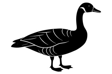 goose silhouette vector on white background