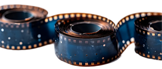 Old film reel closeup.