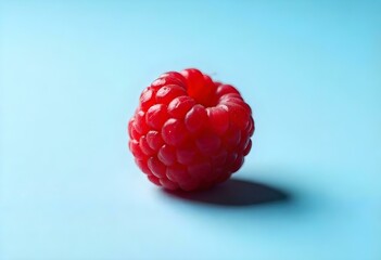 ripe raspberry isolated on white background