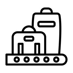 Fototapeta premium Baggage Claim Vector Line Icon Design