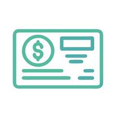 Blue money voucher icon vector on black background