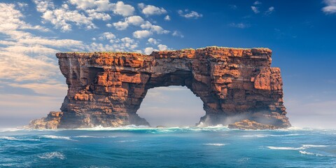 Natural rock arch over the sea - a perfect travel destination for nature lovers and photographers.