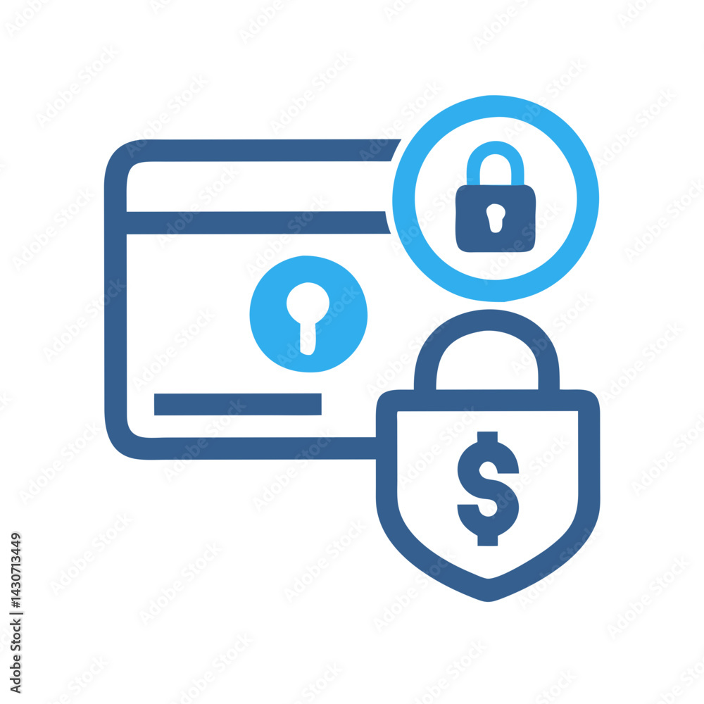 Poster secure payment method with credit card and locks