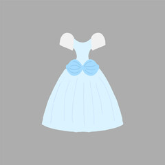 vector cartoon. Beautiful dress  princess 