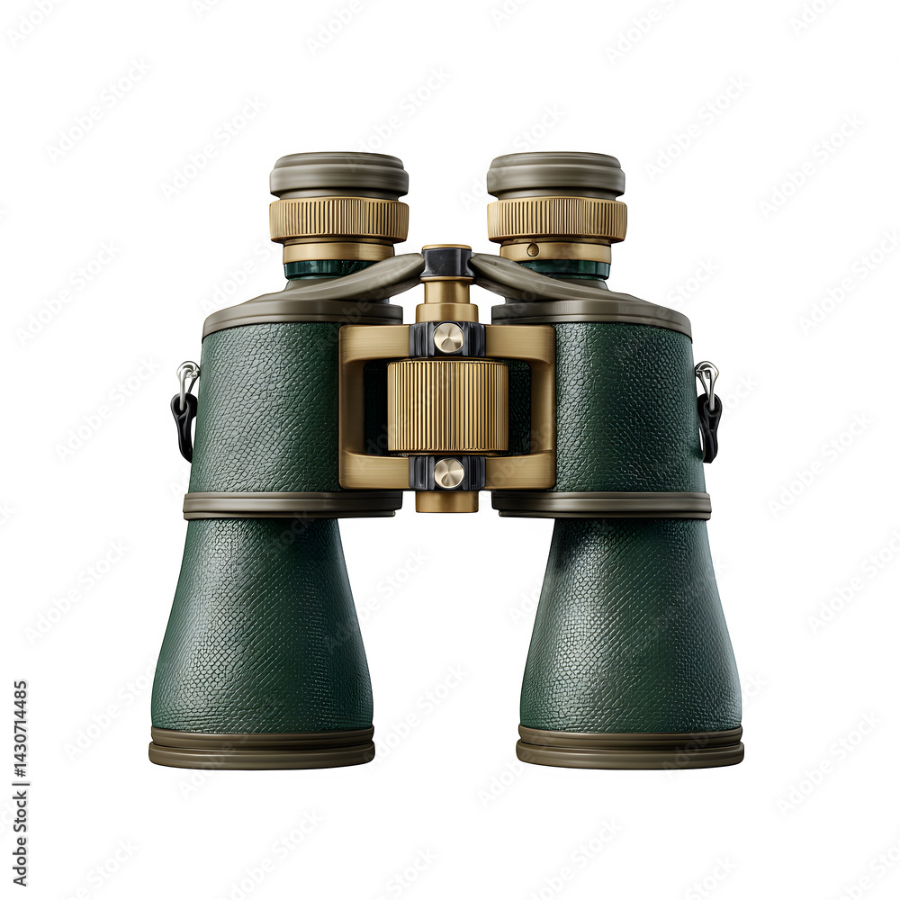 Poster pair of binoculars front view isolated on transparent background