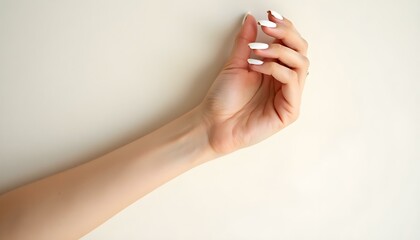 Woman's hand isolated on white