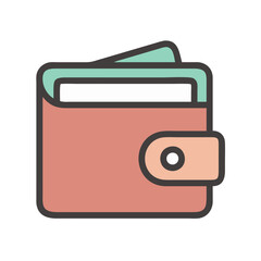 Wallet icon illustration for finance and saving concepts