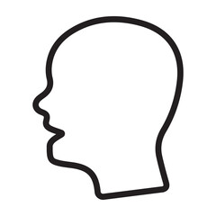 Open Mouth Vector Line Icon Design