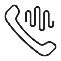 Audio Call Vector Line Icon Design