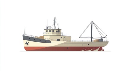 Fishing vessel illustration