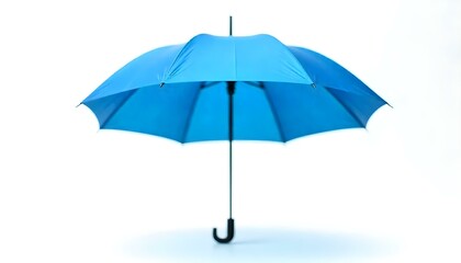 Blue umbrella isolated on white background