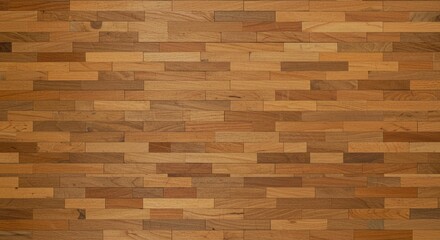 Wooden Flooring: The image depicts a close-up shot of a wooden floor. The warm, natural tones and detailed grain of the wood create a sense of rustic charm and elegance.