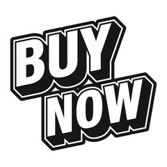 Buy Now. Typography Graphic illustration