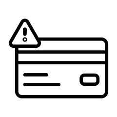 Credit Card Debt Vector Line Icon Design