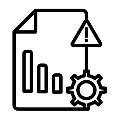 Crisis Management Vector Line Icon Design