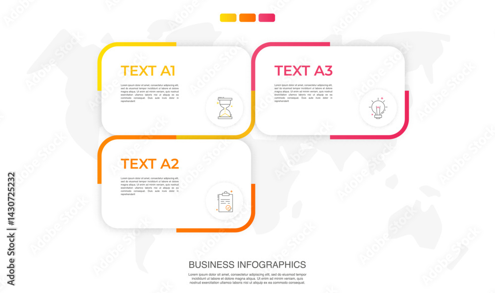 Poster modern vector infographic template with rectangles, elements in minimalist design. use for presentat