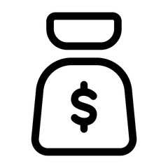 Outline Icon of Investment Context such as return, loss, etc